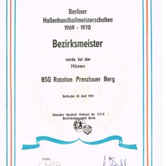 Bezirksmeister 1969-70